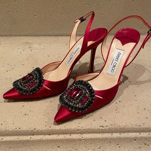 Rare Jimmy Choo Red Shoes - 37.5 Size